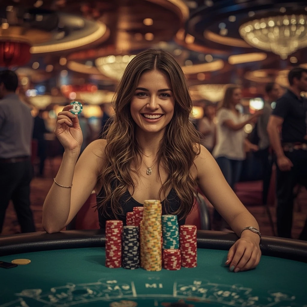 bonus in the hands of a man at 7signs Casino